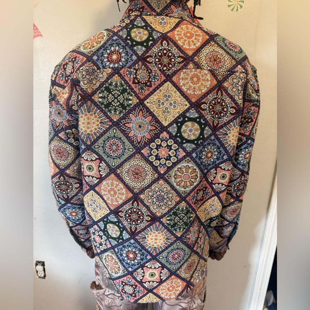 Colorful Geometric Pattern Jacket - image 3